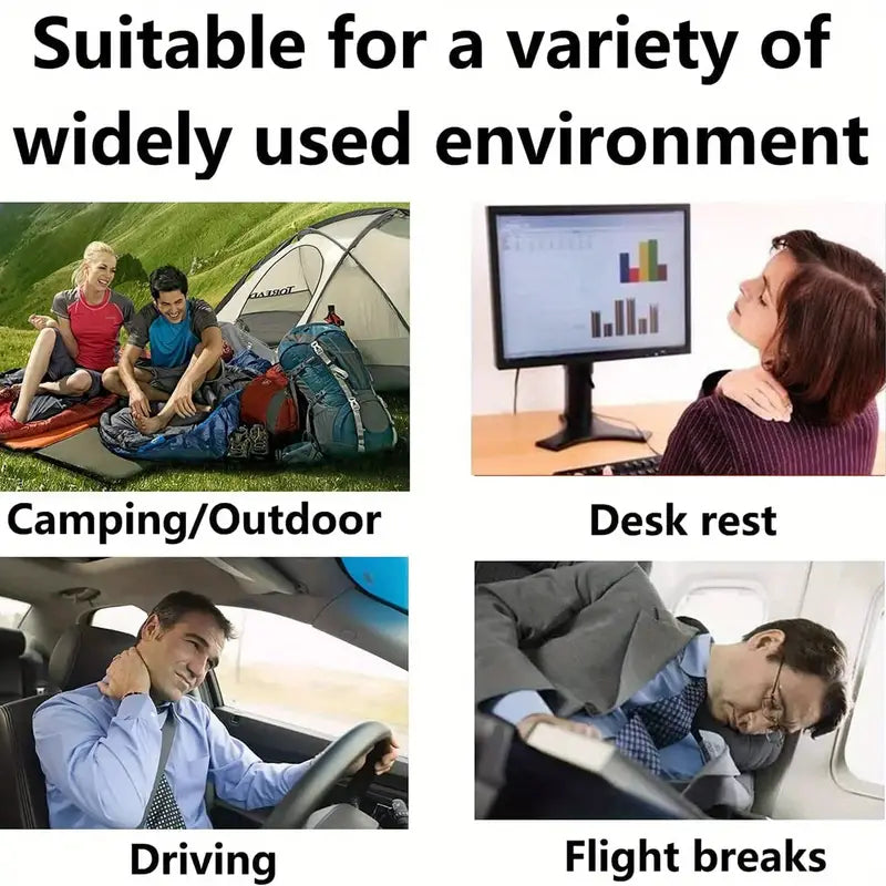 Inflatable Pillow for Travel, Office, Camping (1 or 2 pcs)
